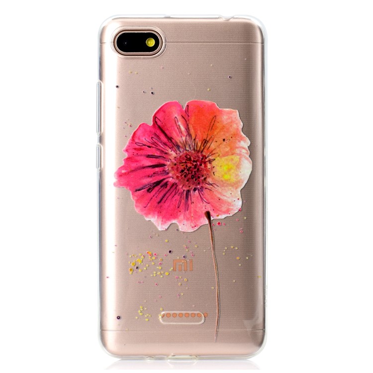 Pattern Printing Soft TPU Protective Cover for Xiaomi Redmi 6A (Single 12MP Rear Camera) - Flower-2