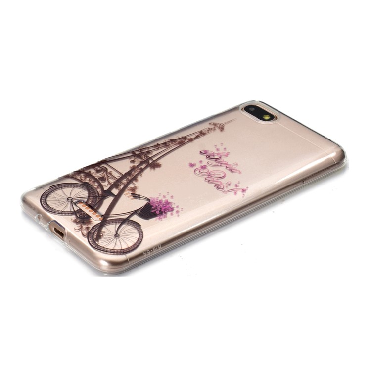 Pattern Printing TPU Back Case for Xiaomi Redmi 6A (Single 12MP Rear Camera) - Eiffel Tower and Bicycle-3