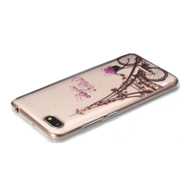 Pattern Printing TPU Back Case for Xiaomi Redmi 6A (Single 12MP Rear Camera) - Eiffel Tower and Bicycle-4