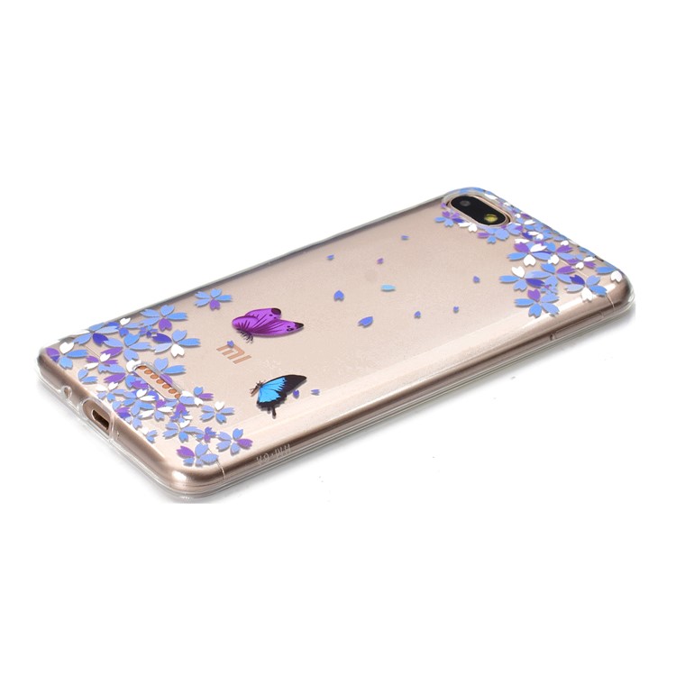 Pattern Printing TPU Back Cover for Xiaomi Redmi 6A (Single 12MP Rear Camera) - Two Butterflies-3