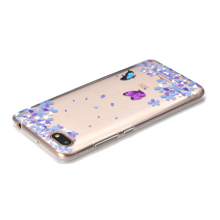 Pattern Printing TPU Back Cover for Xiaomi Redmi 6A (Single 12MP Rear Camera) - Two Butterflies-4