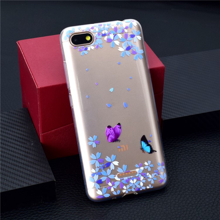 Pattern Printing TPU Back Cover for Xiaomi Redmi 6A (Single 12MP Rear Camera) - Two Butterflies-6