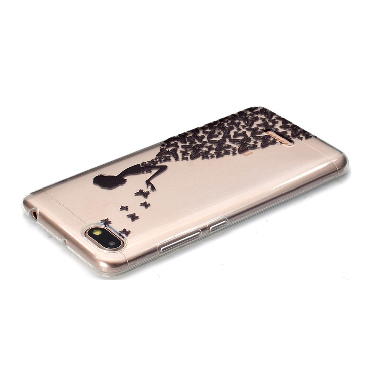 Pattern Printing Soft TPU Mobile Phone Case for Xiaomi Redmi 6A (Single 12MP Rear Camera) - Butterfly Girl-4