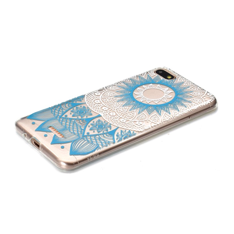 Pattern Printing Soft TPU Cover Shell for Xiaomi Redmi 6A (Single 12MP Rear Camera) - Blue Mandala-3