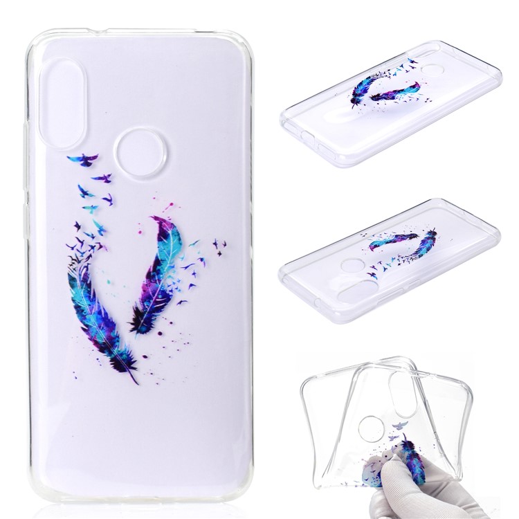 Pattern Printing TPU Protection Case for Xiaomi Mi A2 Lite / Redmi 6 Pro - Colorized Quill Pen-2