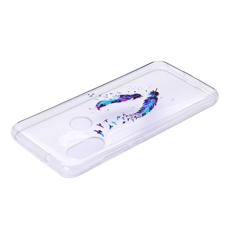 Pattern Printing TPU Protection Case for Xiaomi Mi A2 Lite / Redmi 6 Pro - Colorized Quill Pen-5