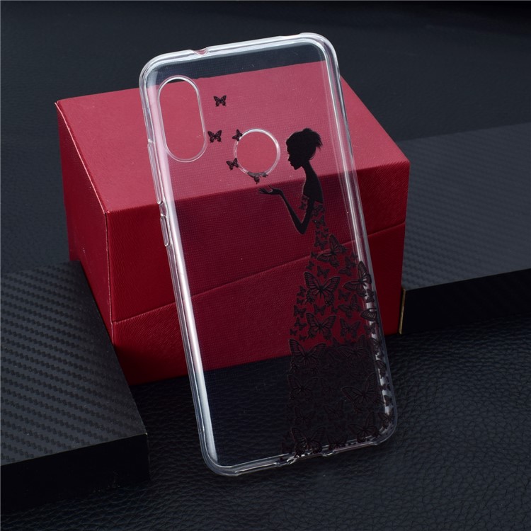 Pattern Printing TPU Case Phone Shell for Xiaomi Mi A2 Lite / Redmi 6 Pro - Beauty Pattern-1