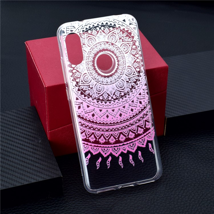 Pattern Printing TPU Cover Shell for Xiaomi Mi A2 Lite / Redmi 6 Pro - Pink Flower-1