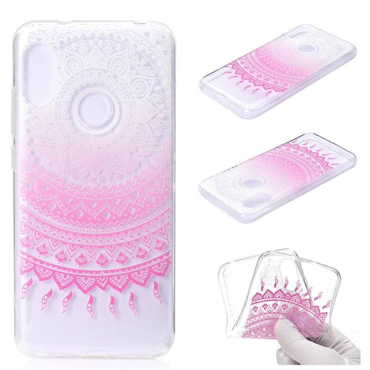 Pattern Printing TPU Cover Shell for Xiaomi Mi A2 Lite / Redmi 6 Pro - Pink Flower-2