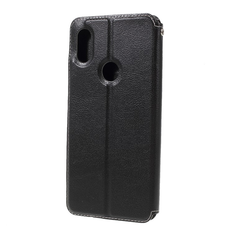 Auto-absorbed Card Holder Stand Leather Phone Cover for Xiaomi Redmi S2 / Y2 - Black-2