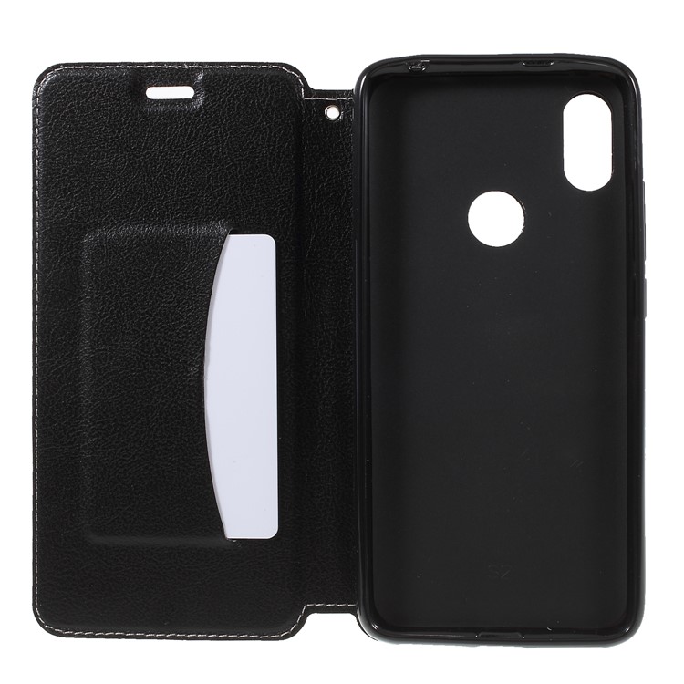 Auto-absorbed Card Holder Stand Leather Phone Cover for Xiaomi Redmi S2 / Y2 - Black-6