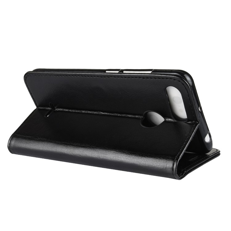 Crazy Horse Wallet Leather Stand Case for Xiaomi Redmi 6 (Dual Camera: 12MP+5MP) - Black-6