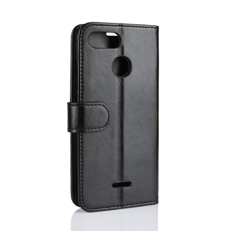 Crazy Horse Wallet Leather Stand Case for Xiaomi Redmi 6 (Dual Camera: 12MP+5MP) - Black-7