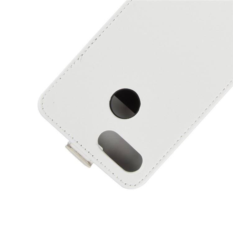 Crazy Horse Vertical Flip Leather Flip Case with Card Holder for Xiaomi Redmi 6 (Dual Camera: 12MP+5MP) - White-3