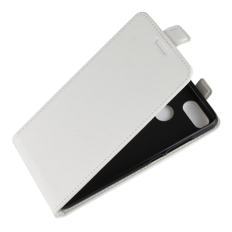 Crazy Horse Vertical Flip Leather Flip Case with Card Holder for Xiaomi Redmi 6 (Dual Camera: 12MP+5MP) - White-4