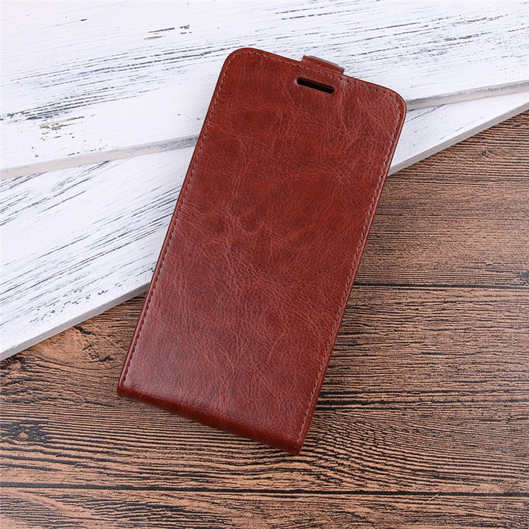 Crazy Horse Vertical Flip Leather Phone Protection Casing with Card Holder for Xiaomi Redmi 6 (Dual Camera: 12MP+5MP) - Brown-10