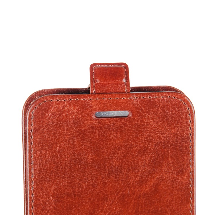 Crazy Horse Vertical Flip Leather Phone Protection Casing with Card Holder for Xiaomi Redmi 6 (Dual Camera: 12MP+5MP) - Brown-7