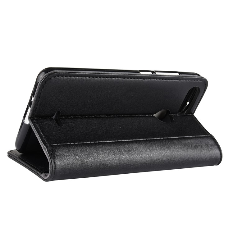 Estojo De Carteira De Couro Rachado Genuíno Caso Móvel De Proteção Para Xiaomi Redmi 6 (câmera Dupla: 12MP + 5MP) - Preto-7