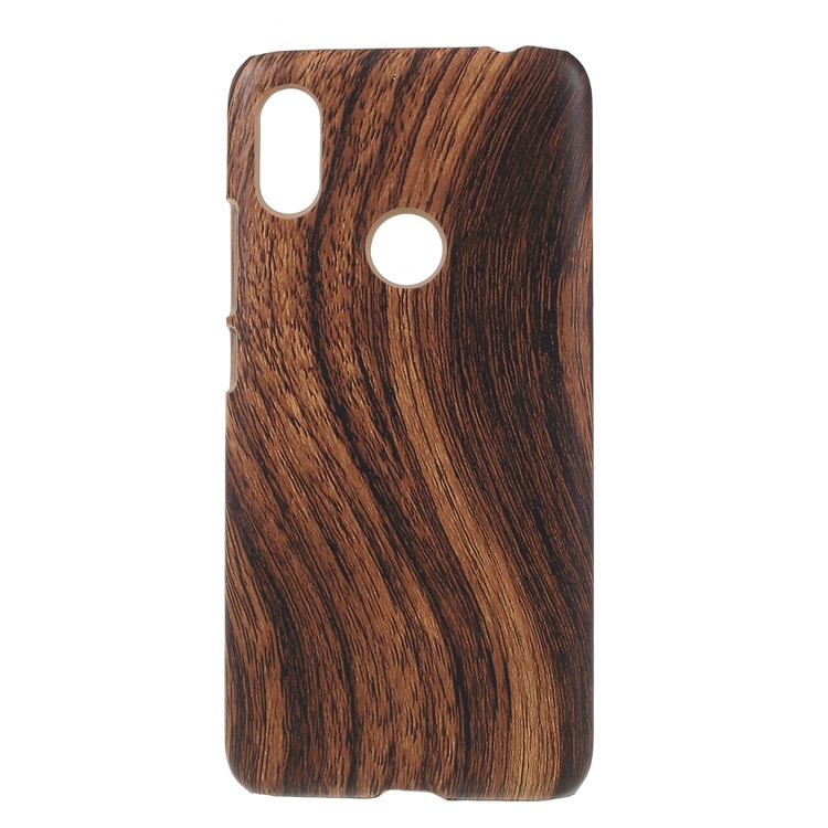 Leather Coated Plastic Phone Protection Back Case Shell for Xiaomi Redmi S2 / Y2 - Wood Texture-1