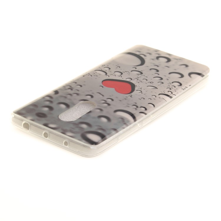 IMD Patterned Soft TPU Cover for Xiaomi Redmi Note 4 - Red Heart and Raindrop-4