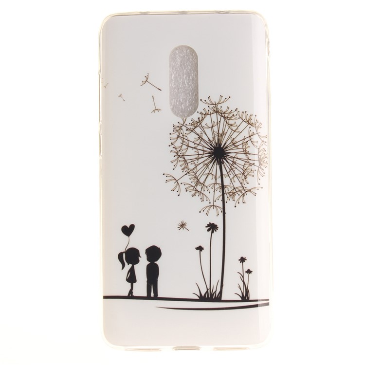 Vivid IMD Patterned Soft TPU Gel Back Cover for Xiaomi Redmi Note 4 - Lovers and Dandelion-2