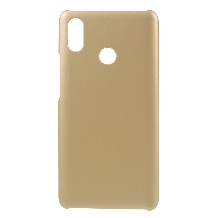 Rubberized PC Hard Cell Phone Case for Xiaomi Mi Max 3 - Gold-1