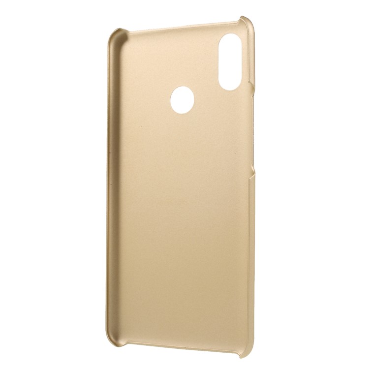 Rubberized PC Hard Cell Phone Case for Xiaomi Mi Max 3 - Gold-3