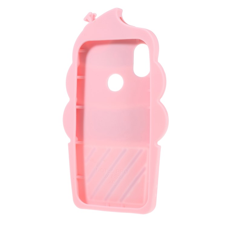 3D Cherry Ice Cream Silicone Protection Back Cover Accessory for Xiaomi Redmi S2 / Y2 - Pink-3