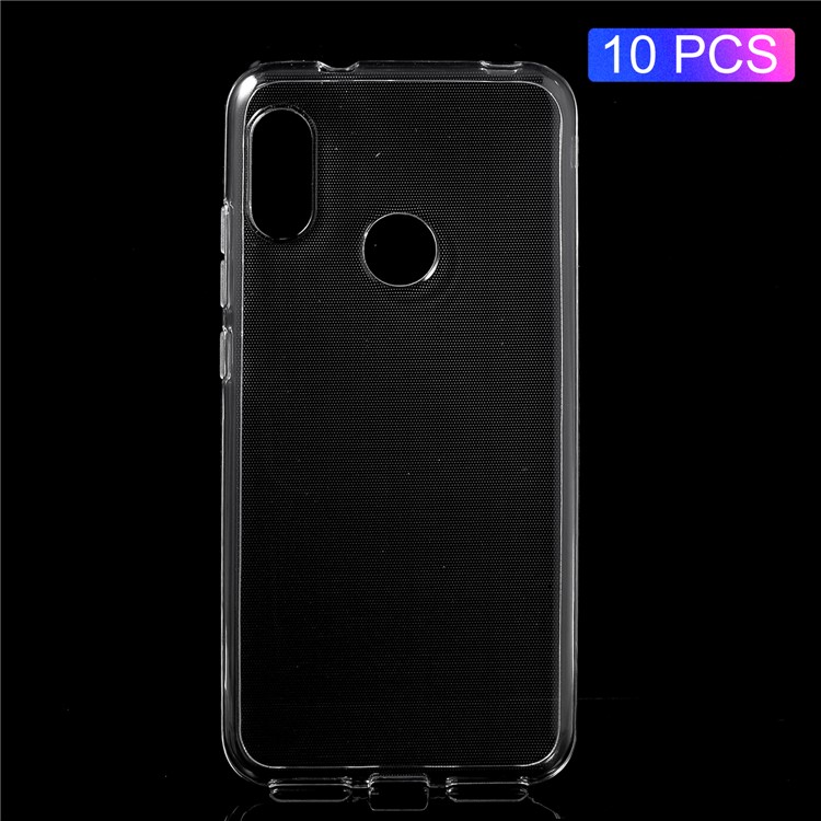 10Pcs/Set Clear TPU Mobile Phone Cases with Non-slip Inner for Xiaomi Mi A2 Lite / Redmi 6 Pro-1