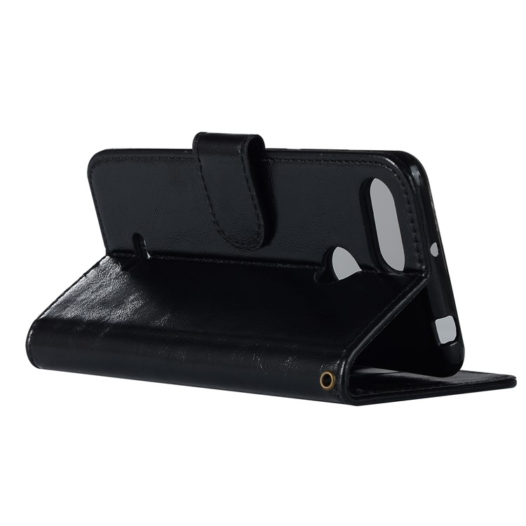 Retro Style Wallet PU Leather Flip Stand Cover for Xiaomi Redmi 6 - Black-5