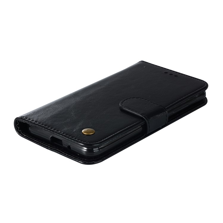 Retro Style Wallet PU Leather Flip Stand Cover for Xiaomi Redmi 6 - Black-7