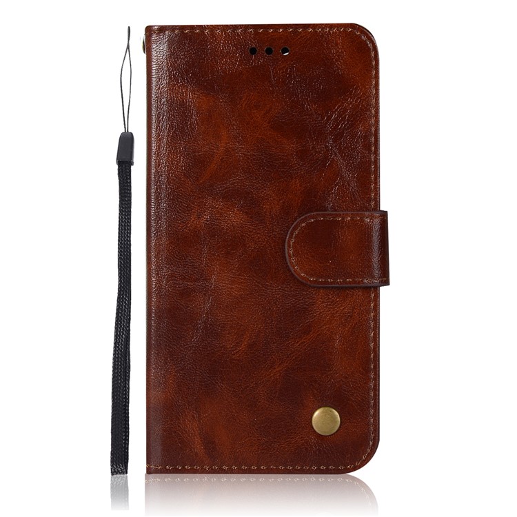 Retro Style Wallet PU Leather Flip Magnetic Phone Shell for Xiaomi Redmi 6 - Coffee-2