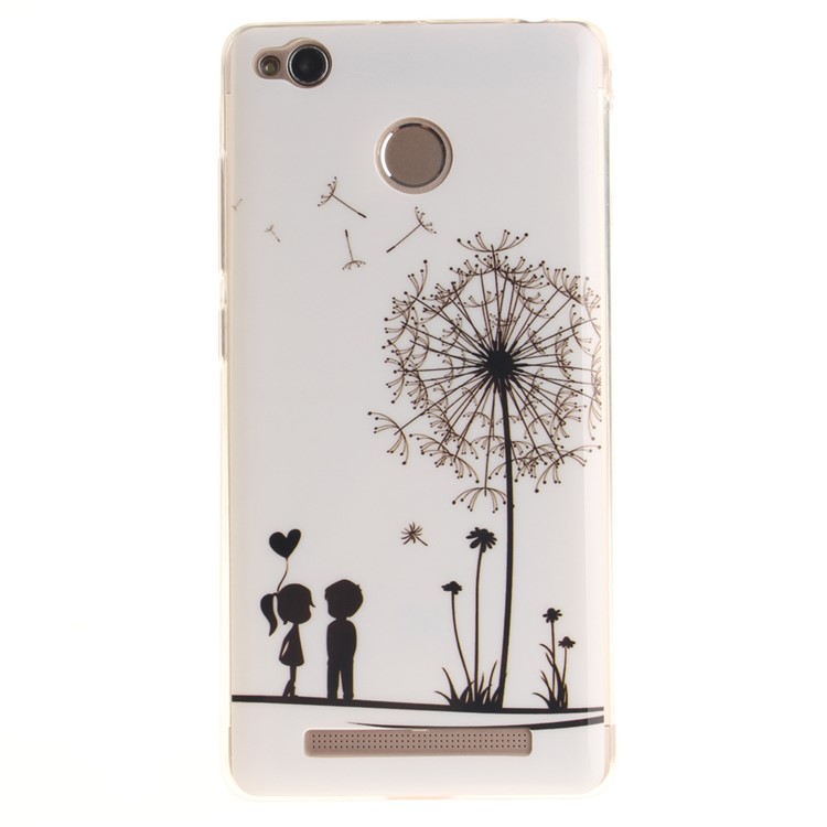 IMD TPU Soft Back Cover for Xiaomi Redmi 3x - Lovers and Dandelion-2