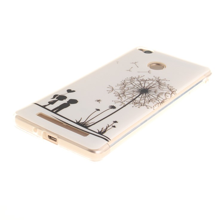 IMD TPU Soft Back Cover for Xiaomi Redmi 3x - Lovers and Dandelion-4