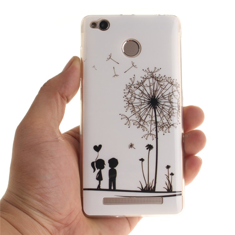 IMD TPU Soft Back Cover for Xiaomi Redmi 3x - Lovers and Dandelion-6