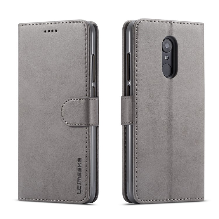 LC.IMEEKE Wallet Stand Leather Phone Case for Xiaomi Redmi 5 - Grey-1