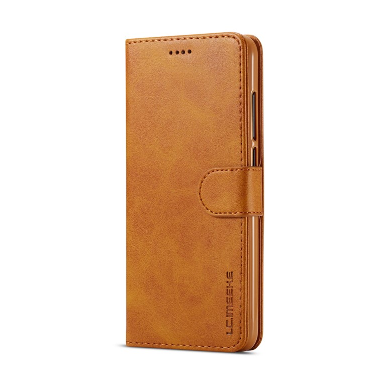 LC.IMEEKE Wallet Stand Leather Mobile Phone Cover for Xiaomi Redmi 5 - Brown-2