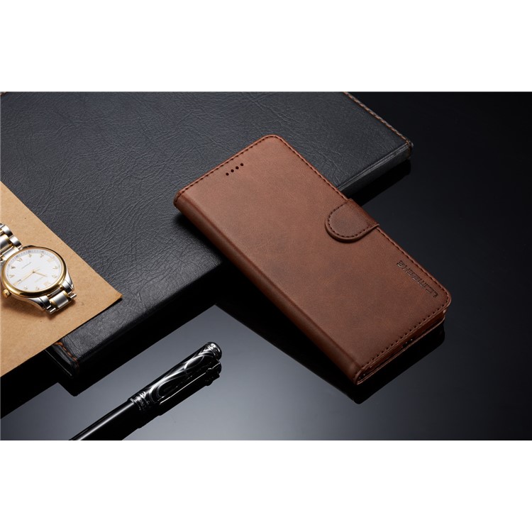 LC.IMEEKE Wallet Stand Leather Mobile Shell for Xiaomi Redmi 5 - Coffee-9
