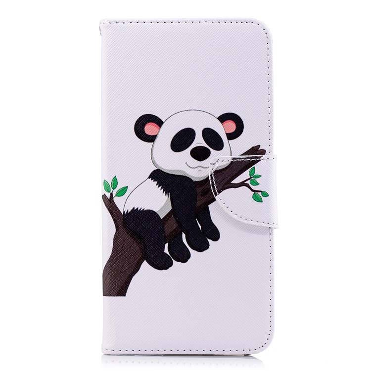 Pattern Printing Magnetic Wallet Stand Leather Shell for Xiaomi Redmi Note 5 (12MP Rear Camera) / Redmi 5 Plus (China) - Panda Climbing Tree-2