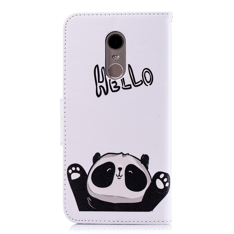 Pattern Printing Magnetic Wallet Stand Leather Cell Phone Case for Xiaomi Redmi Note 5 (12MP Rear Camera) / Redmi 5 Plus (China) - Adorable Panda-3