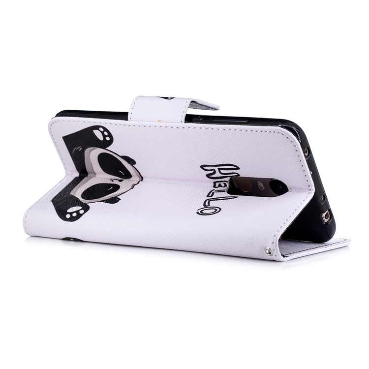 Pattern Printing Magnetic Wallet Stand Leather Cell Phone Case for Xiaomi Redmi Note 5 (12MP Rear Camera) / Redmi 5 Plus (China) - Adorable Panda-4