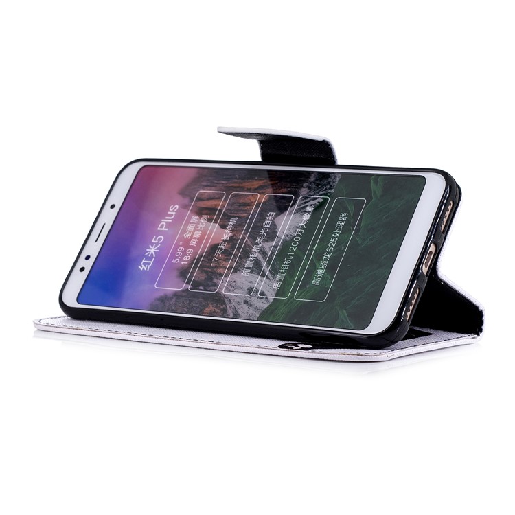 Pattern Printing Magnetic Wallet Stand Leather Cell Phone Case for Xiaomi Redmi Note 5 (12MP Rear Camera) / Redmi 5 Plus (China) - Adorable Panda-5
