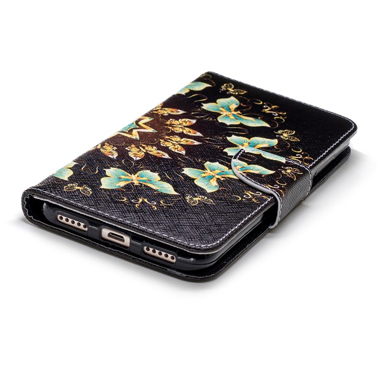 Pattern Printing Magnetic Wallet Stand Leather Mobile Phone Shell for Xiaomi Redmi Note 5 (12MP Rear Camera) / Redmi 5 Plus (China) - Colorized Butterflies-6