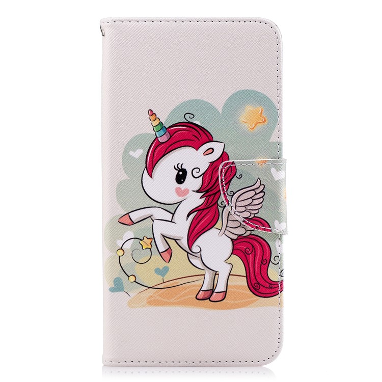 Pattern Printing Magnetic Wallet Stand Leather Protective Case for Xiaomi Redmi Note 5 (12MP Rear Camera) / Redmi 5 Plus (China) - Unicorn-2