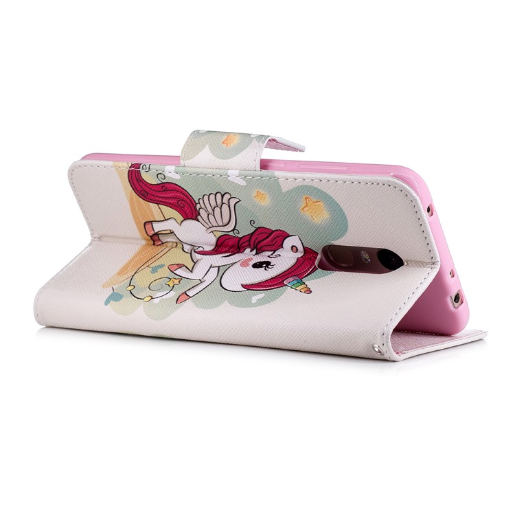Pattern Printing Magnetic Wallet Stand Leather Protective Case for Xiaomi Redmi Note 5 (12MP Rear Camera) / Redmi 5 Plus (China) - Unicorn-4