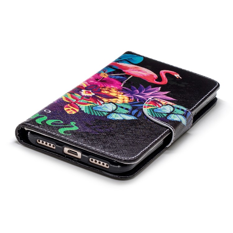 Pattern Printing Magnetic Wallet Stand Leather Protective Cover for Xiaomi Redmi Note 5 (12MP Rear Camera) / Redmi 5 Plus (China) - Flamingo and Pineapple-6