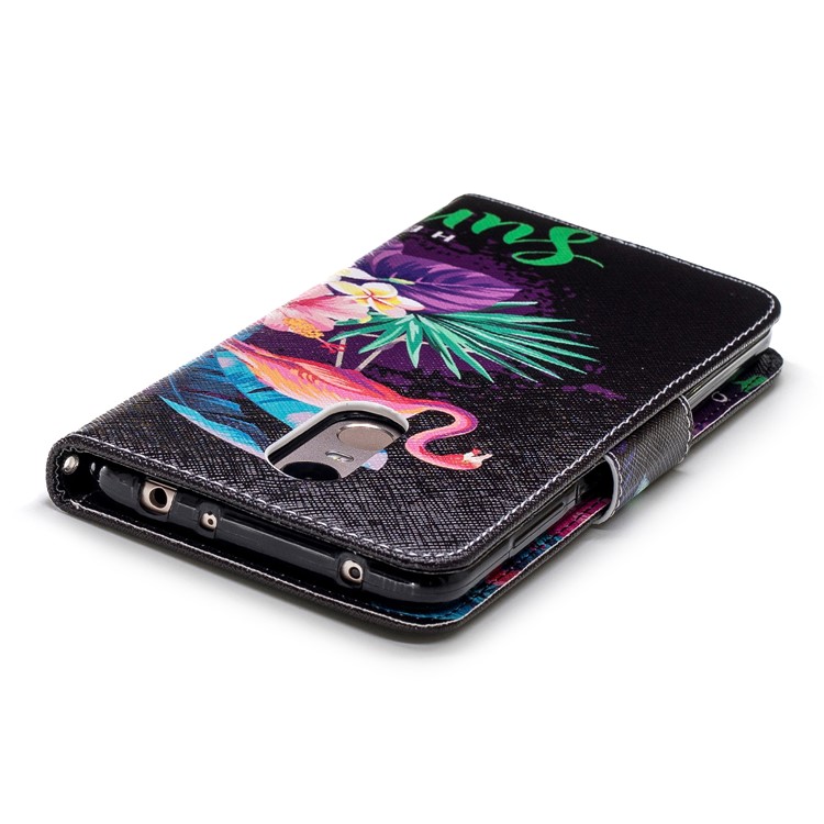 Pattern Printing Magnetic Wallet Stand Leather Protective Cover for Xiaomi Redmi Note 5 (12MP Rear Camera) / Redmi 5 Plus (China) - Flamingo and Pineapple-7