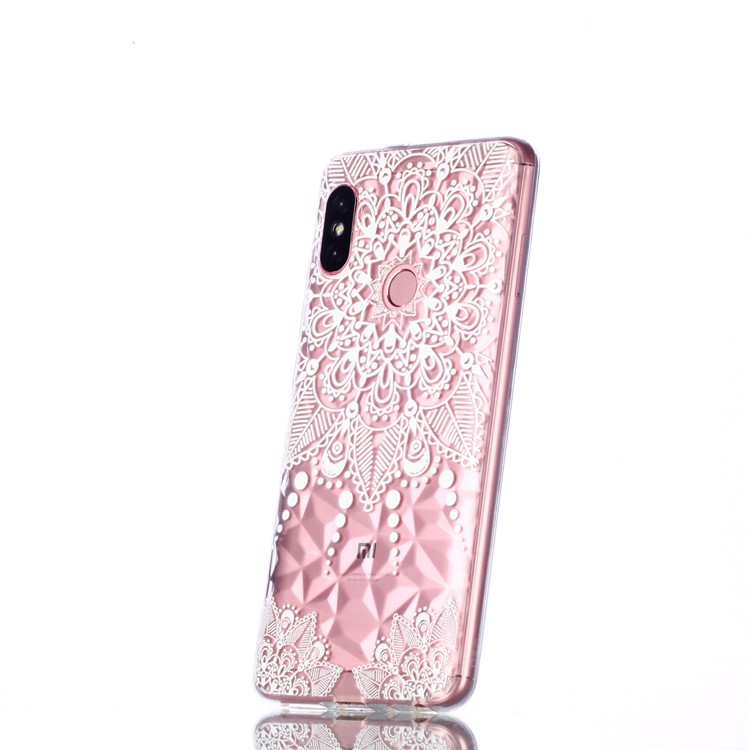 Embossed Pattern 3D Diamond Texture TPU Mobile Phone Case for Xiaomi Redmi Note 5 Pro (Dual Camera) / Redmi Note 5 (China) - Mandala-3