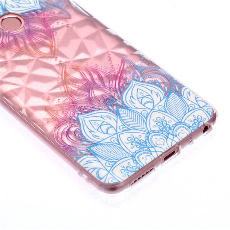 Embossed Pattern 3D Diamond Texture TPU Cell Phone Case for Xiaomi Redmi Note 5 Pro (Dual Camera) / Redmi Note 5 (China) - Lotus-4
