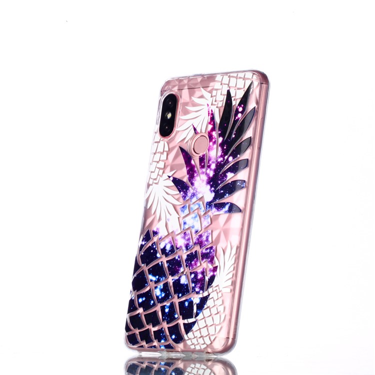 Goffratura 3D Diamante Struttura Del Telefono Cellulare Modello TPU Goffratura Per Xiaomi Redmi Nota 5 Pro (doppia Fotocamera) / Redmi Note 5 (cina) - Ananas Viola-3